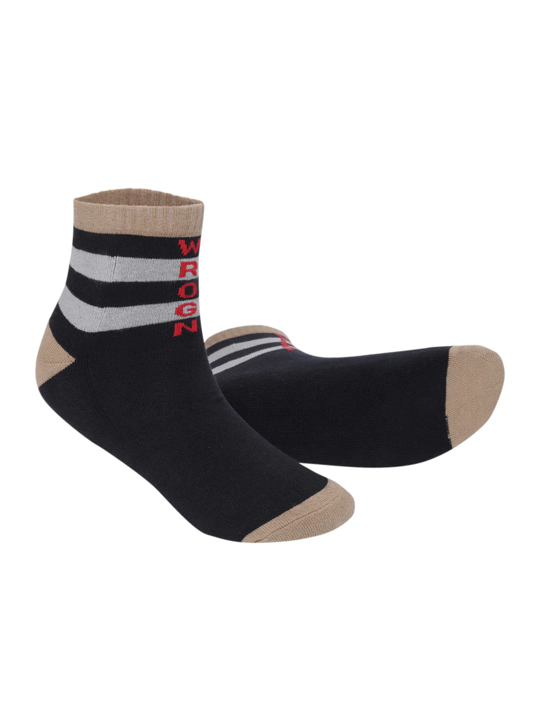 Bold Stretch Black & Grey Ankle Socks Pack of 2 - Image 2