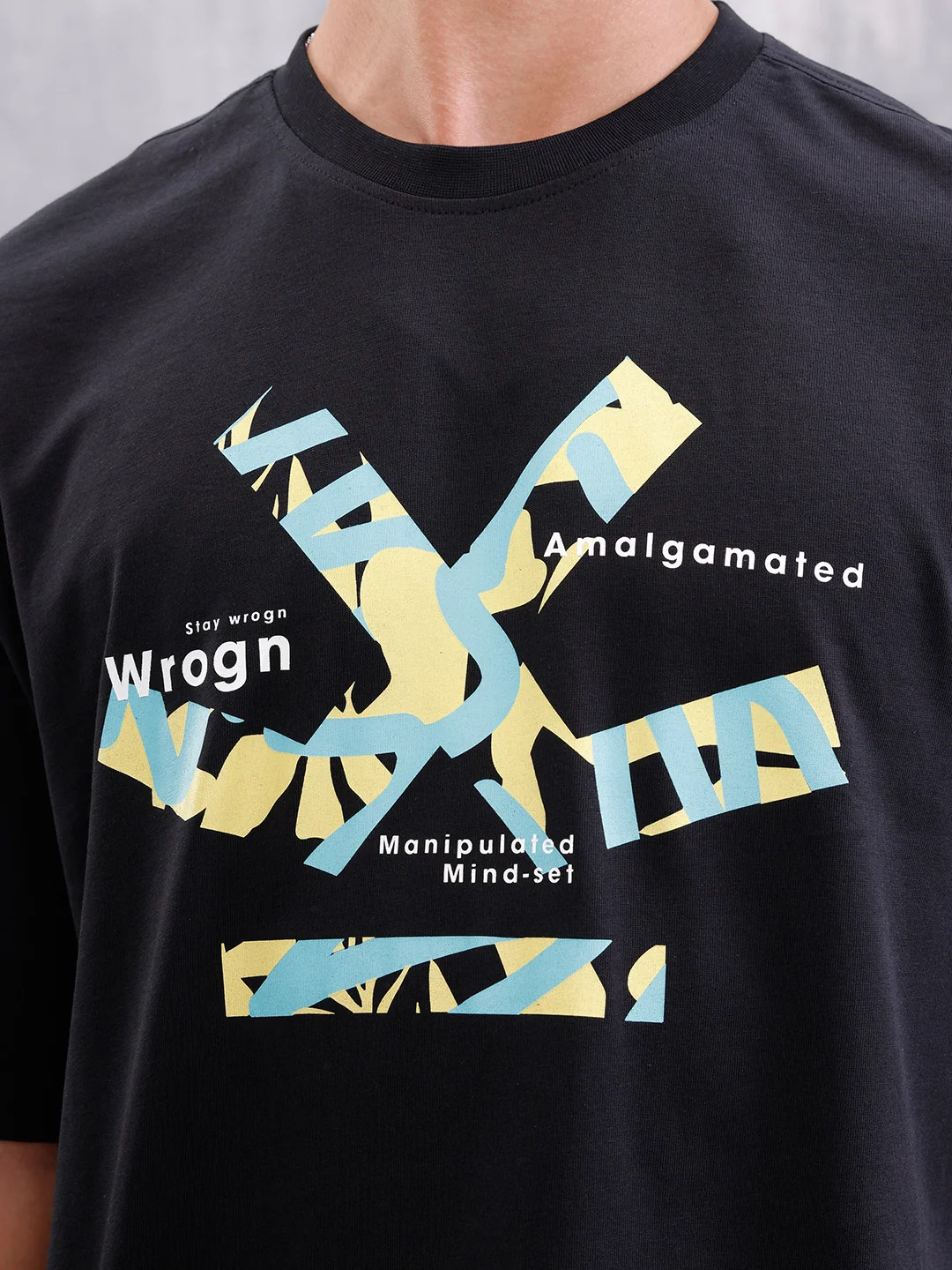 Brand Carrier Graphic Printed Oversized Fit T-shirt | Black - Image 5