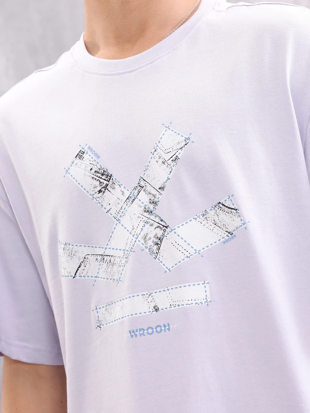 Brand Carrier Graphic Printed Oversized Fit T-shirt | Lavender - Image 5