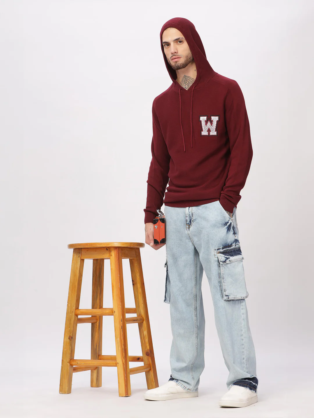 Branded Varsity Hooded Sweater - Image 2