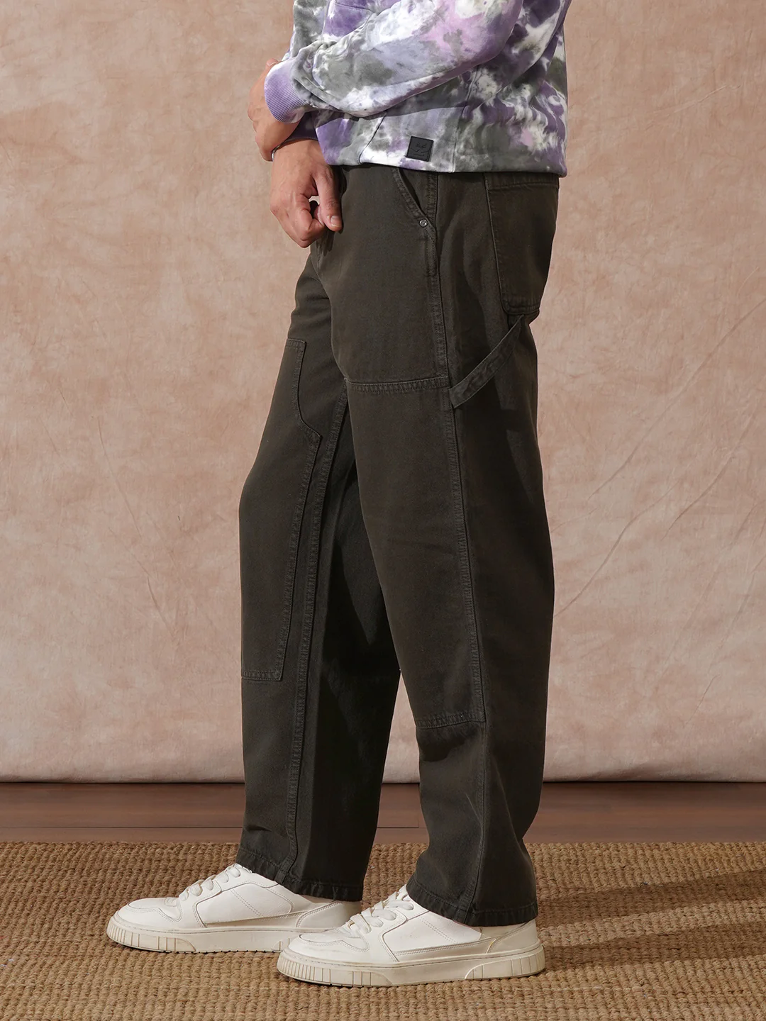 Carpenter Style Loose Fit Trouser | Brown - Image 4