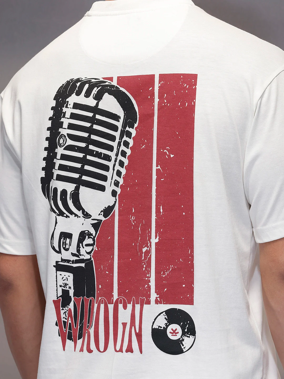 Casual Back Printed Oversized T-Shirt  | White - Image 5