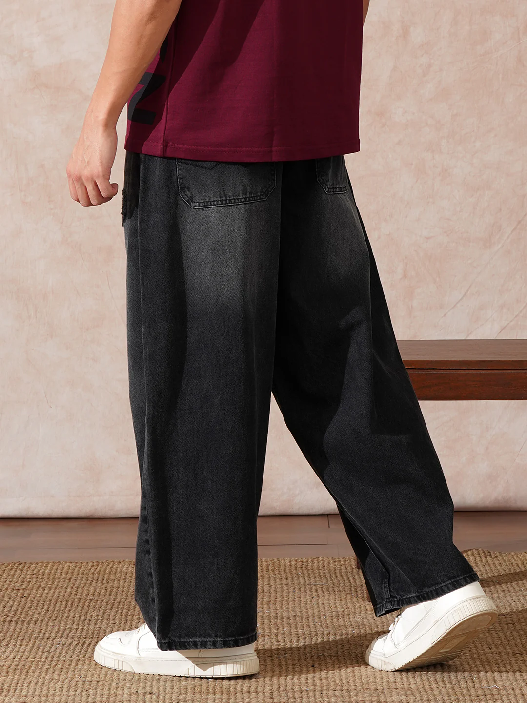 Casual Baggy Fit Jeans | Dark Grey - Image 3