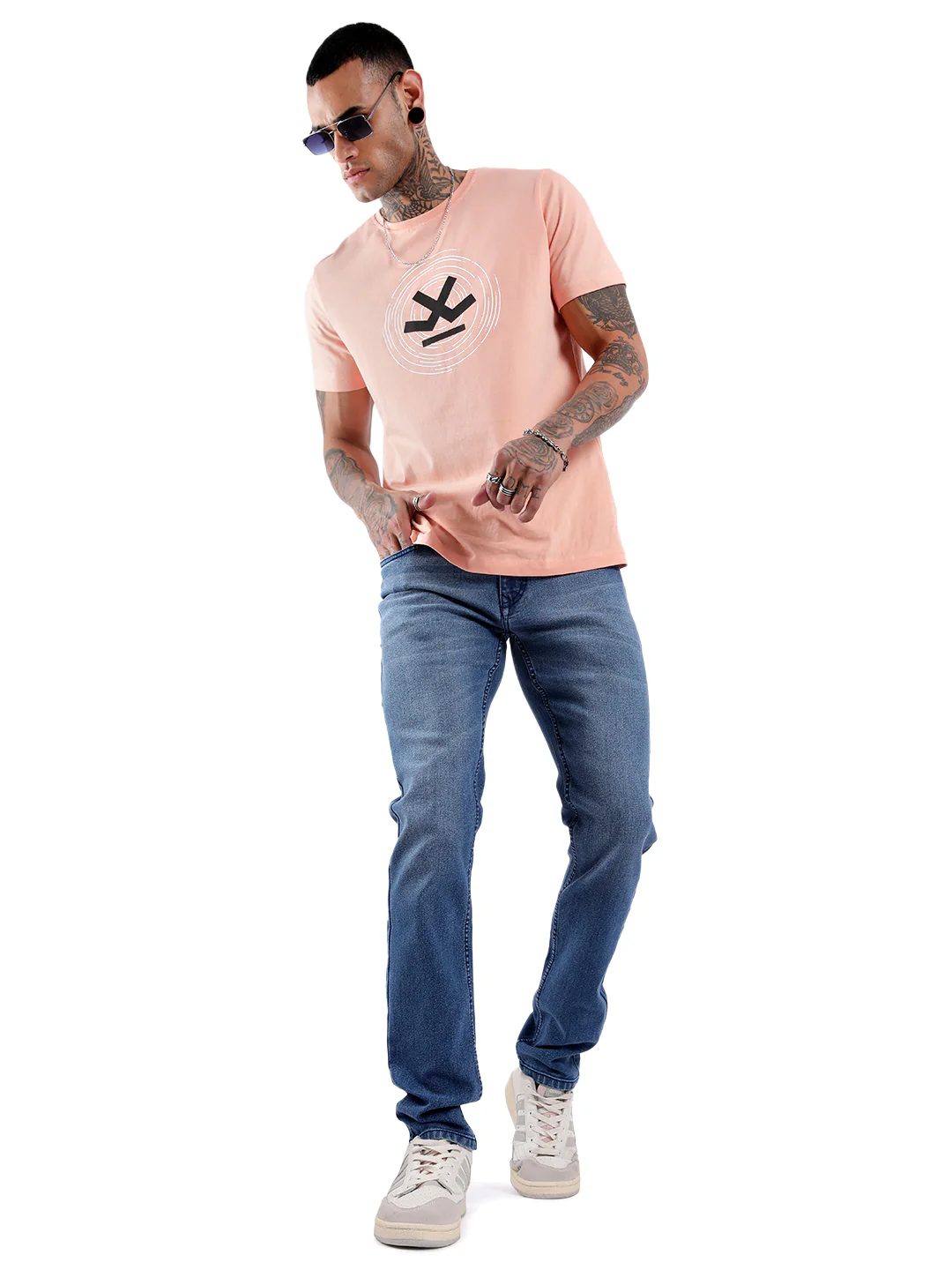 Casual Blue Slim Fit Denim Jeans - Image 2