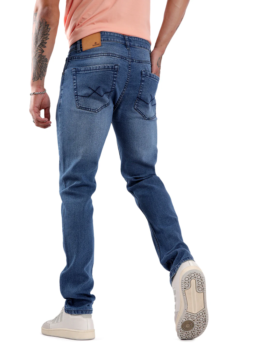 Casual Blue Slim Fit Denim Jeans - Image 3