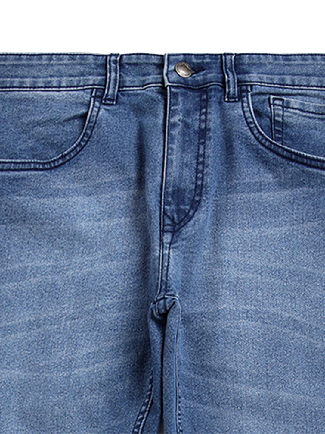 Casual Blue Slim Fit Denim Jeans - Image 8
