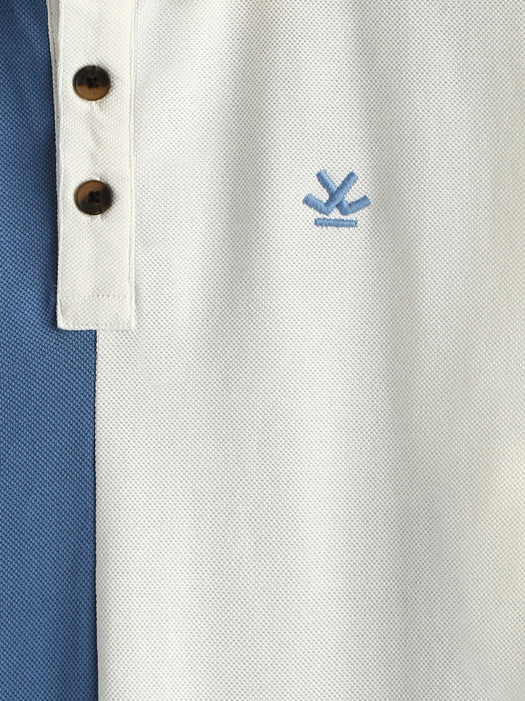 Casual Cut & Sew Polo T-Shirt | Off White - Image 3