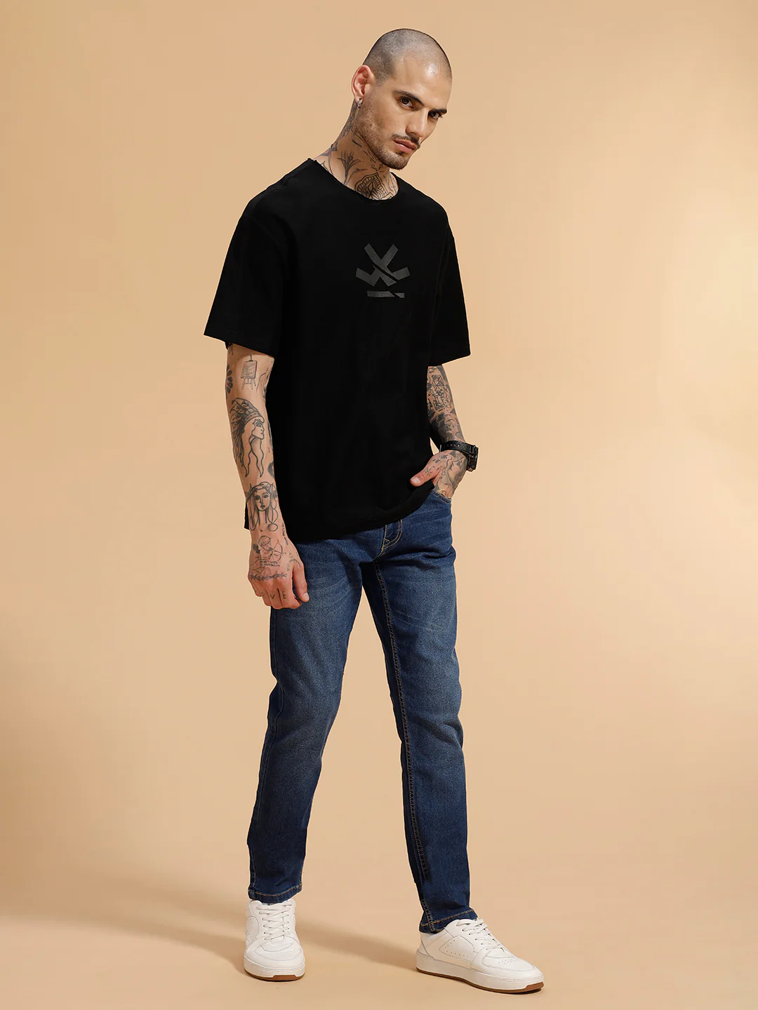 Casual Faded Slim Fit Jeans | Blue - Image 2