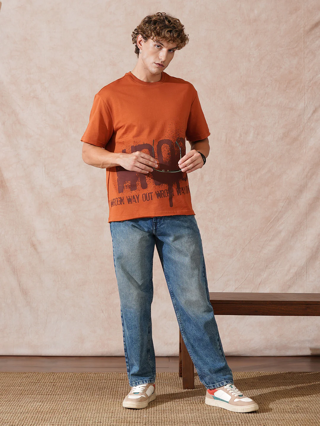 Casual Heavy Fade Loose Fit Jeans | Blue - Image 2