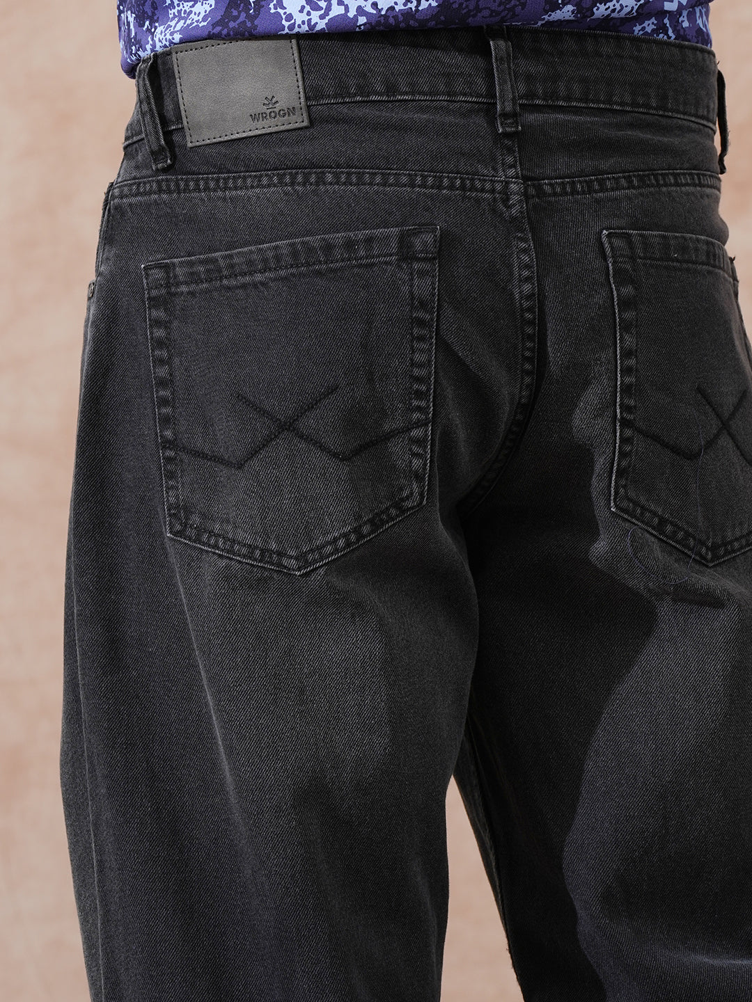 Casual Heavy Fade Loose Fit Jeans | Dark Grey - Image 6