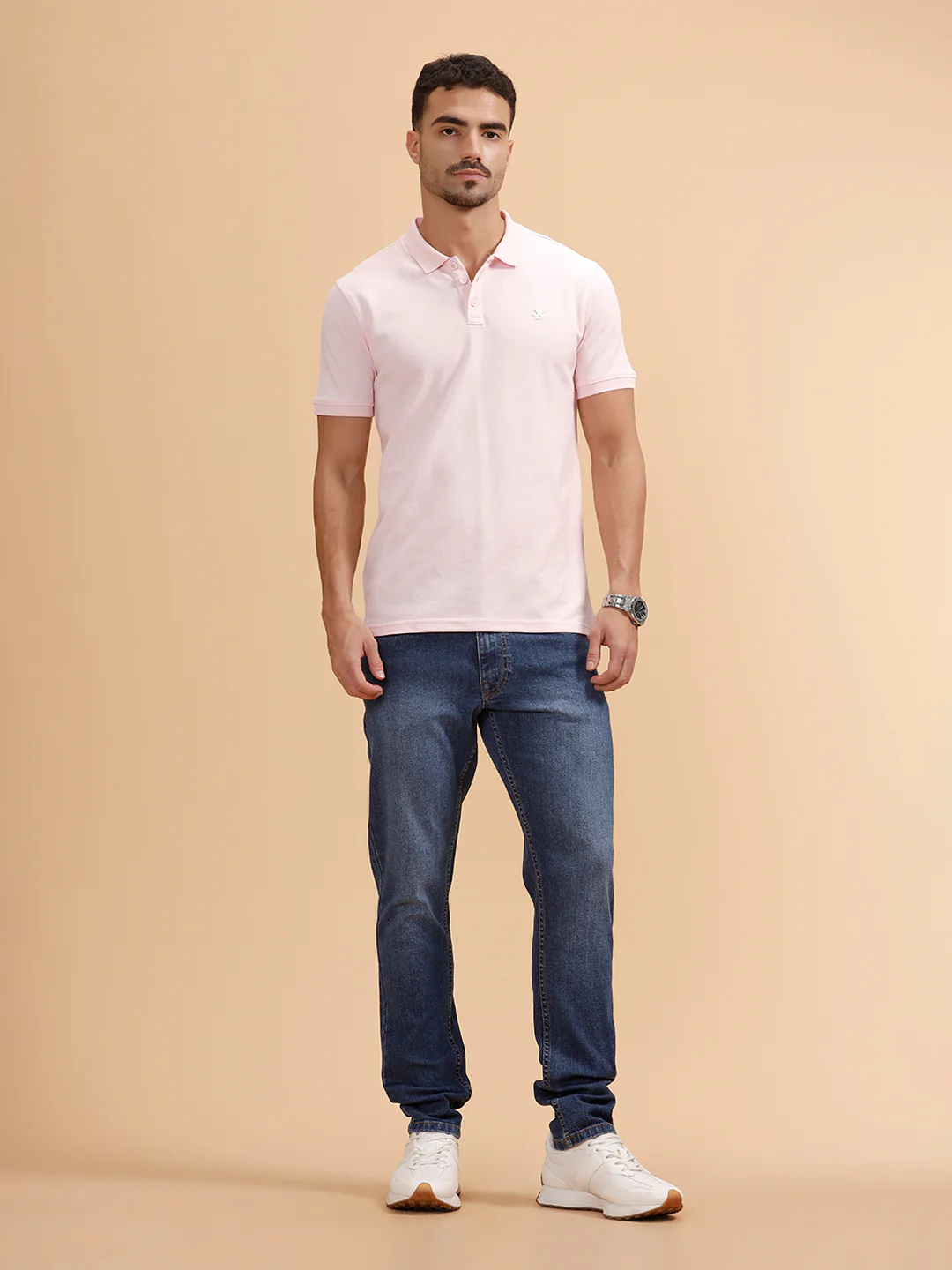 Casual Heavy Fade Slim Fit Jeans | Blue - Image 2