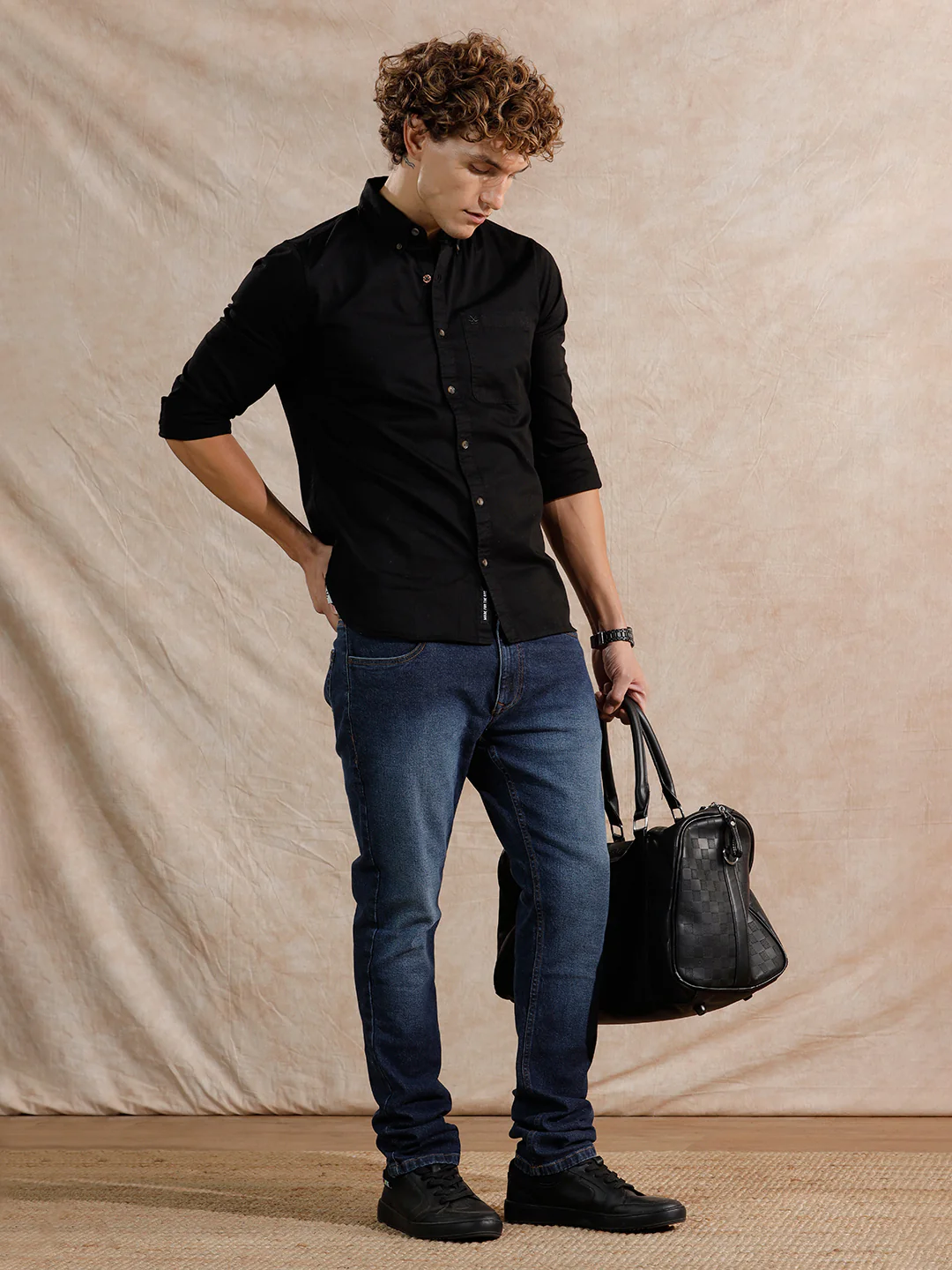 Casual Heavy Fade Slim Fit Jeans | Blue - Image 2