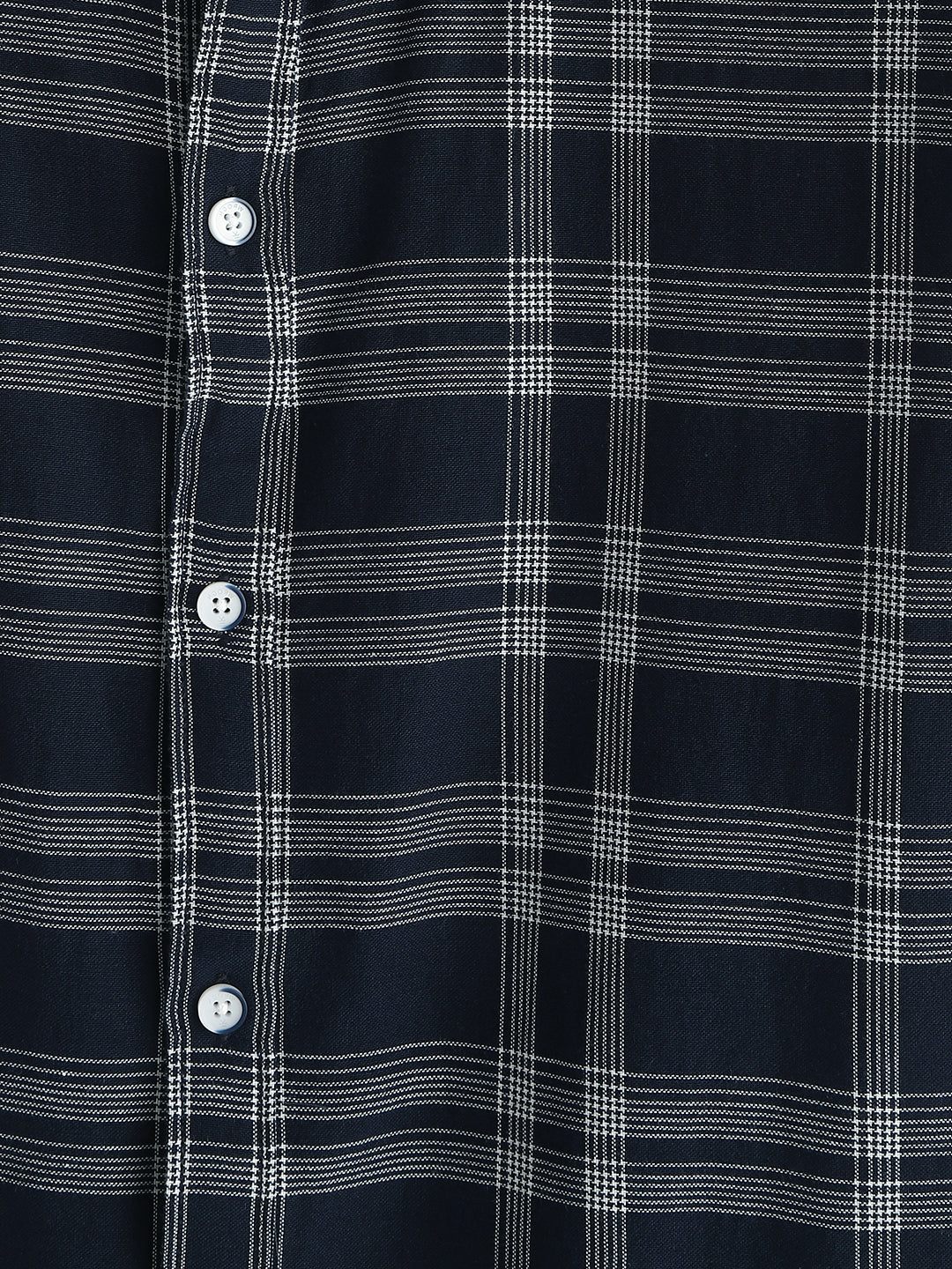 Casual Light Weight Checked Shirt | Navy Blue - Image 2