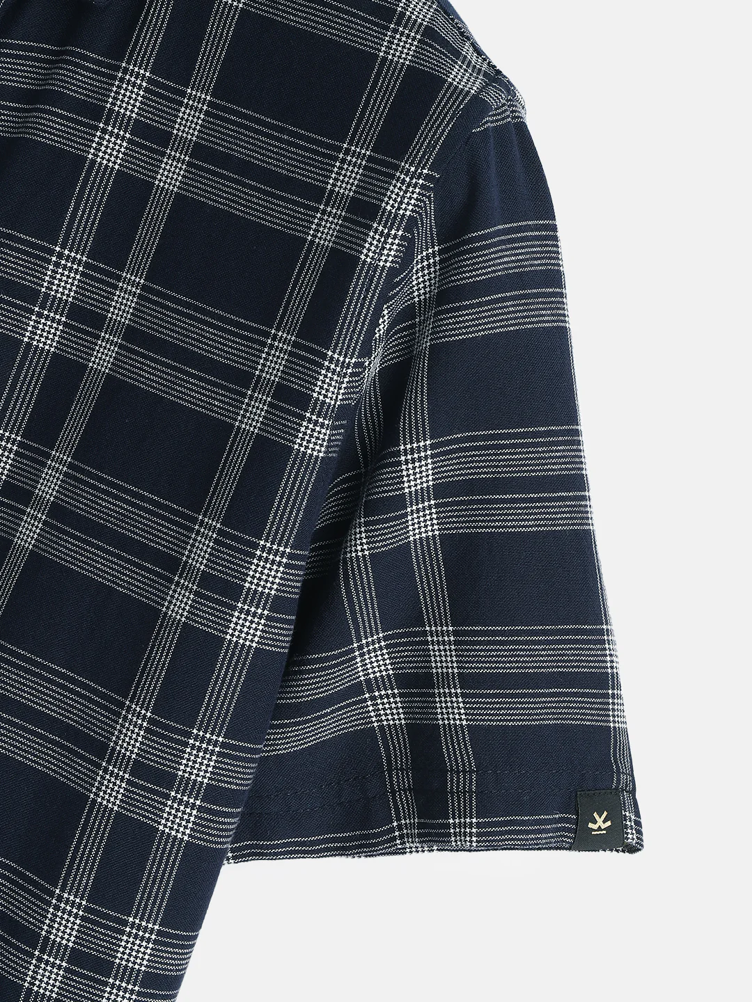 Casual Light Weight Checked Shirt | Navy Blue - Image 5
