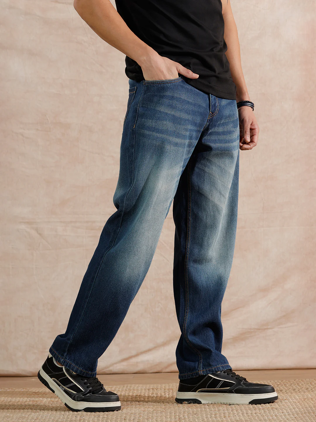 Casual Loose Fit Jeans | Dark Stone - Image 3