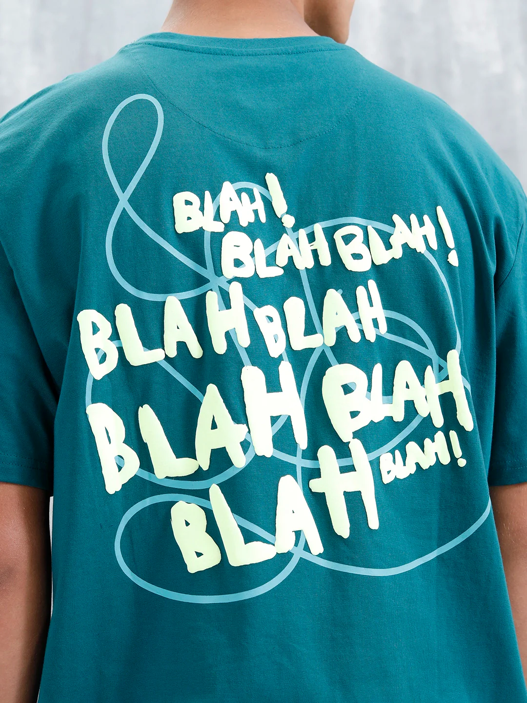 Casual Men Oversized Fit Tee With Graphic | Green - Image 5