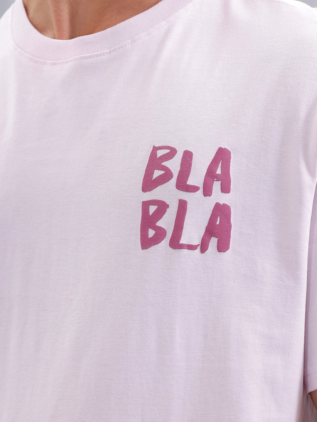 Casual Men Oversized Fit Tee With Graphic | Pink - Image 6
