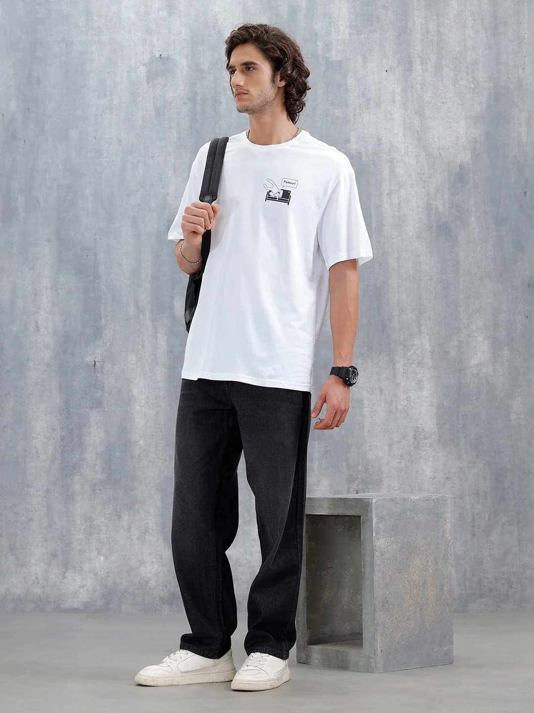 Casual Men’s Oversized T-Shirt Featuring The Office | White - Image 2
