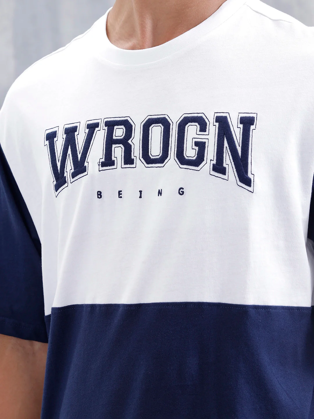 Casual Men Sporty Look Oversized Fit Tee With Print | White - Image 5