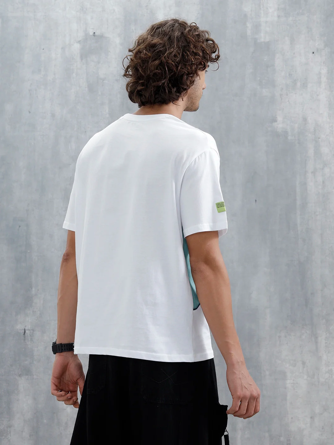 Casual Men Sporty Look Oversized Fit Tee With Print | White - Image 5