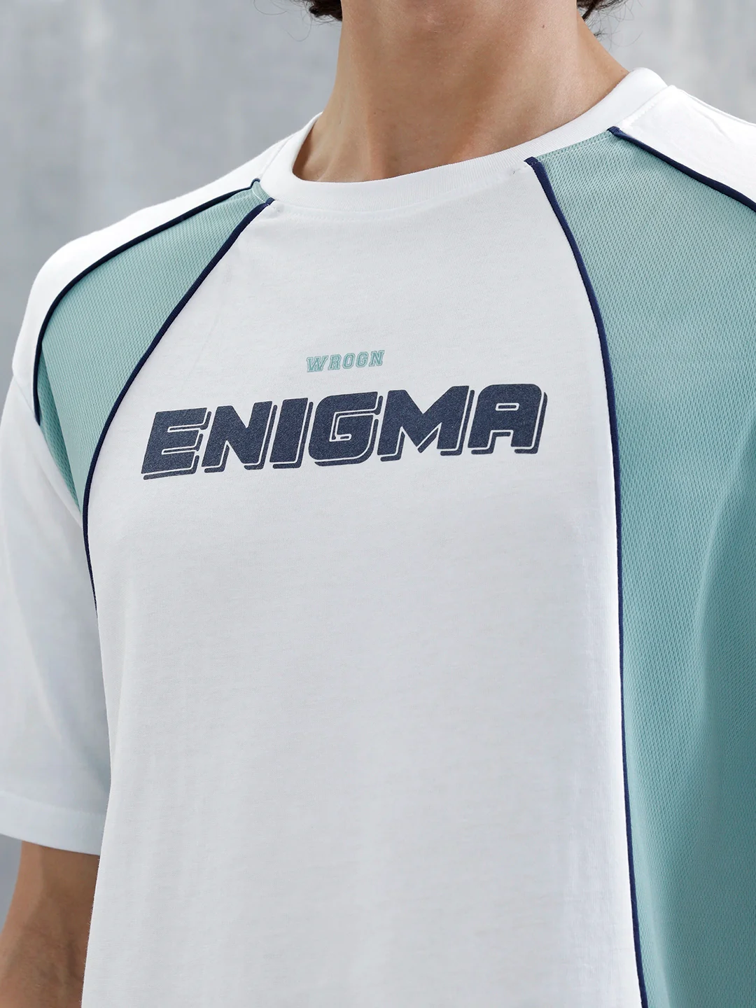 Casual Men Sporty Look Oversized Fit Tee With Print | White - Image 7