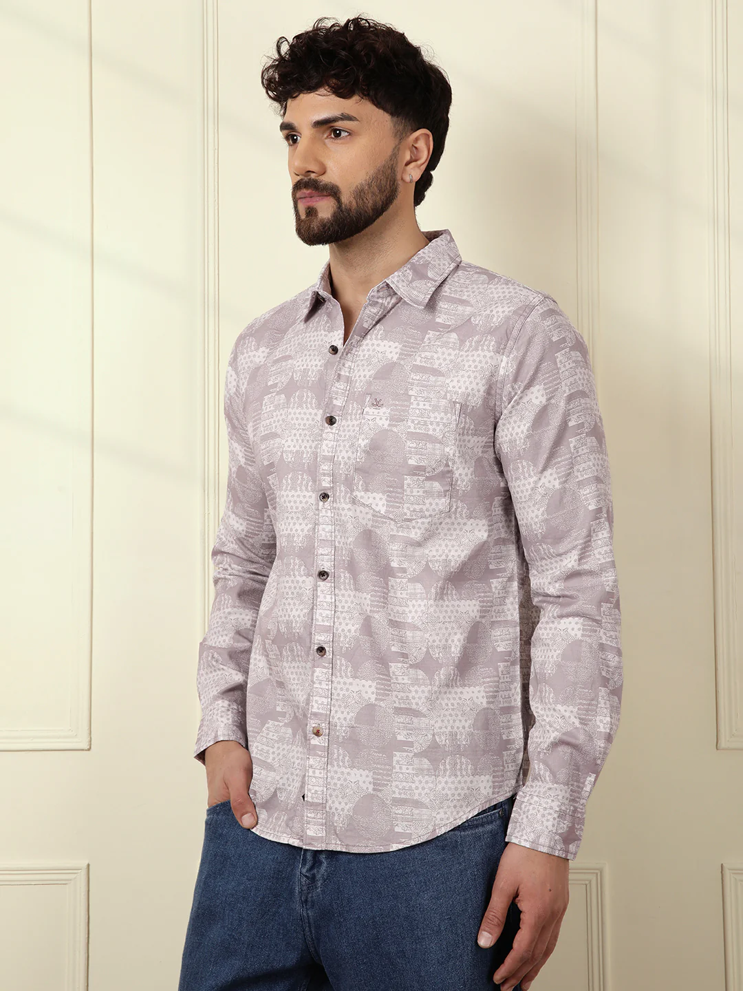 Abstract Urban AOP Shirt | Pink - Image 4
