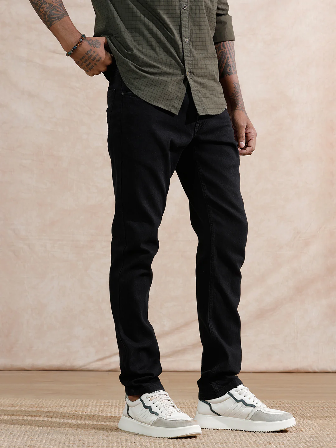 Casual Slim Fit Jeans | Black - Image 4
