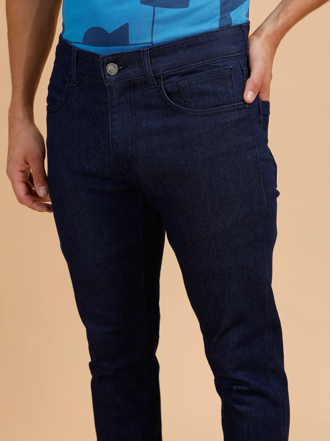 Casual Slim Fit Jeans | Dark Blue - Image 5
