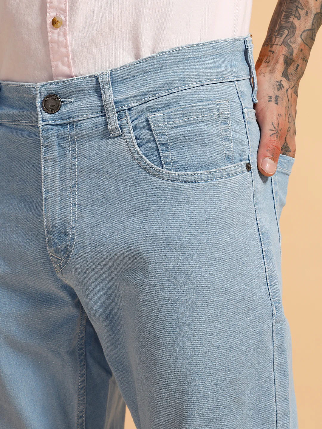Casual Slim Fit Jeans | Light Blue - Image 5