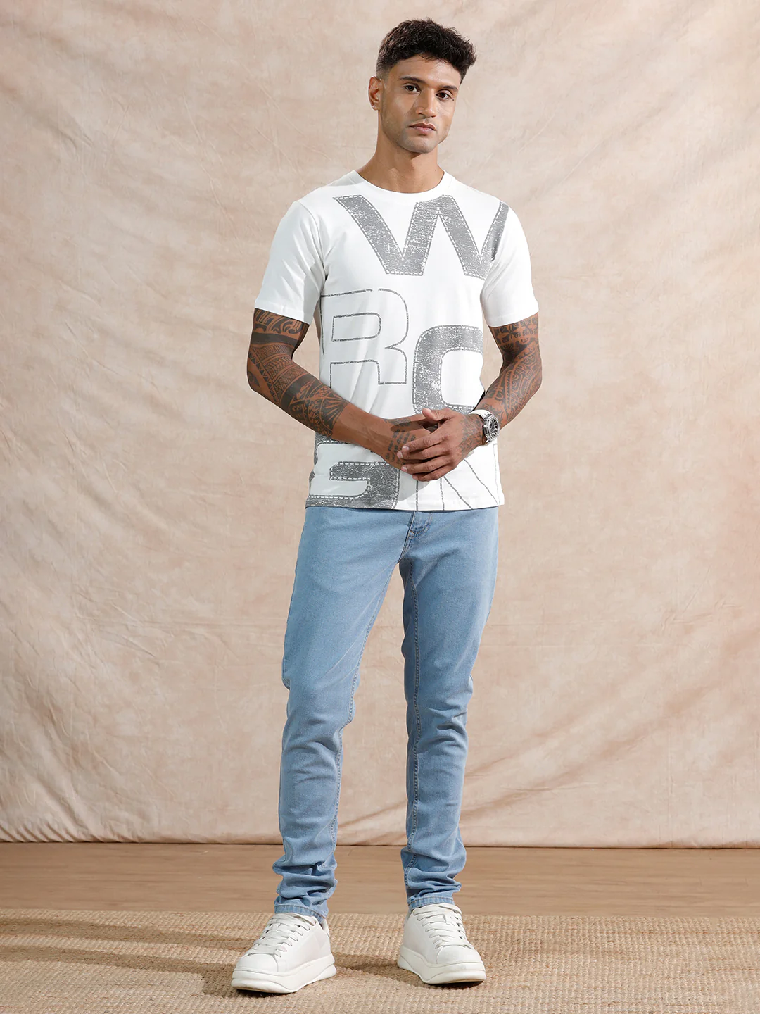 Casual Slim Tapered Jeans | Light Blue - Image 2
