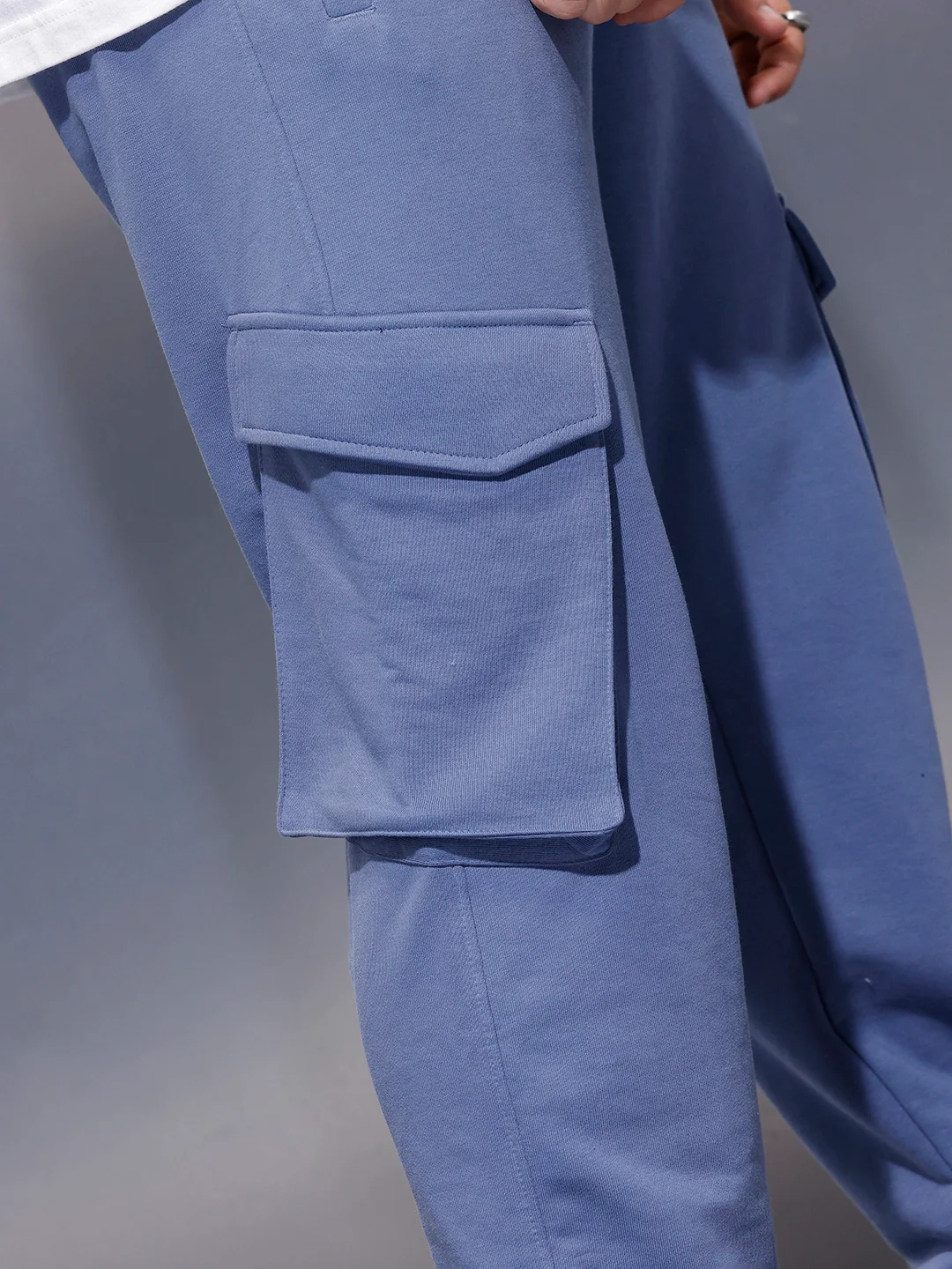 Casual Utility Pocket Joggers   |  Blue - Image 5