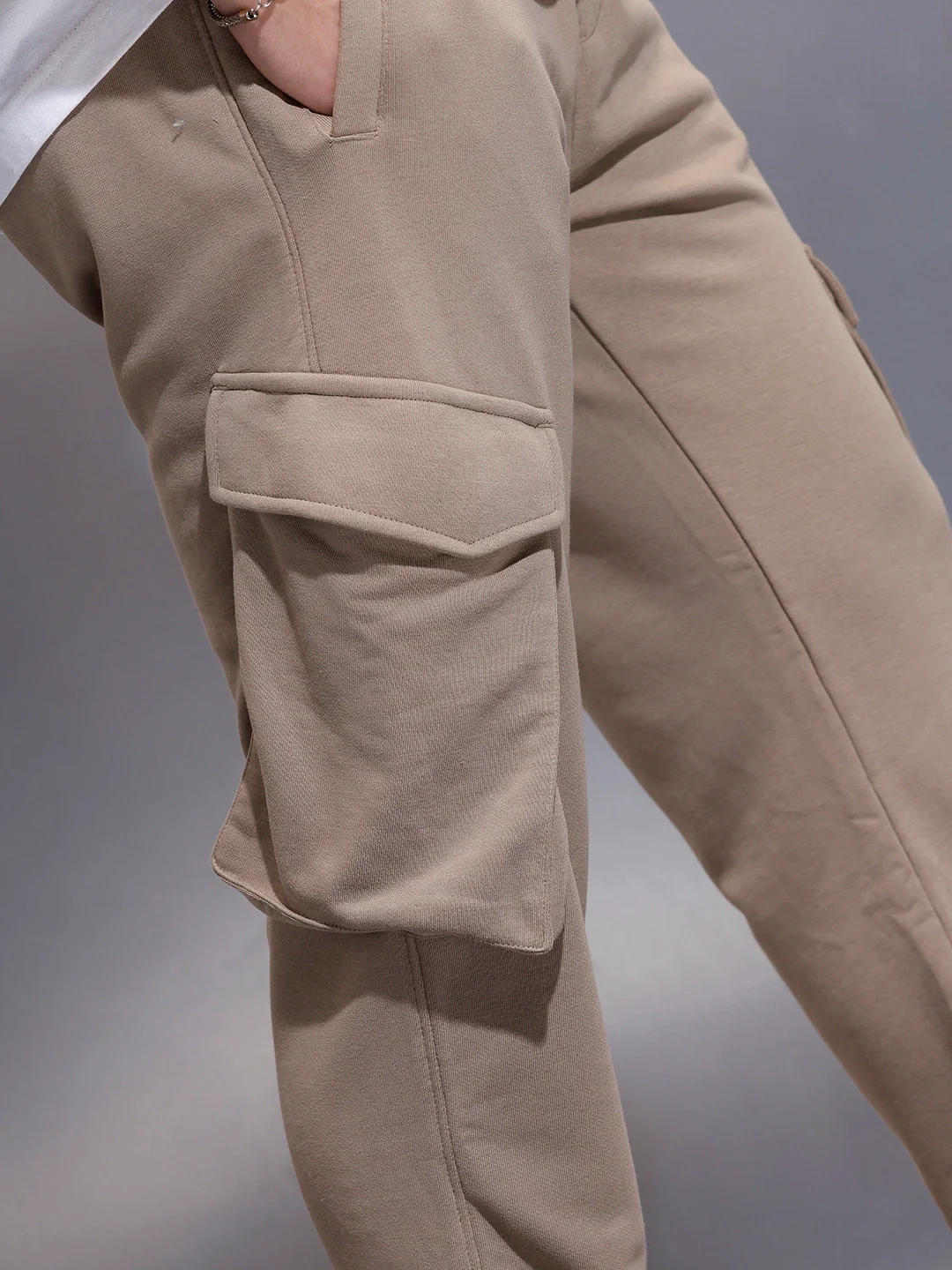 Casual Utility Pocket Joggers   |  Khaki - Image 5