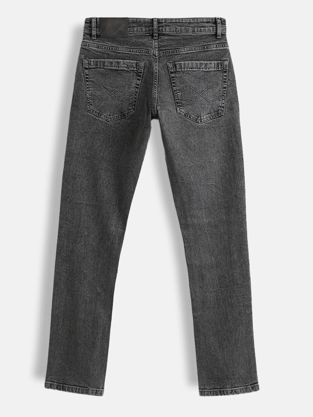 Charcoal Washed Slim Fit Jeans | Grey - Image 2