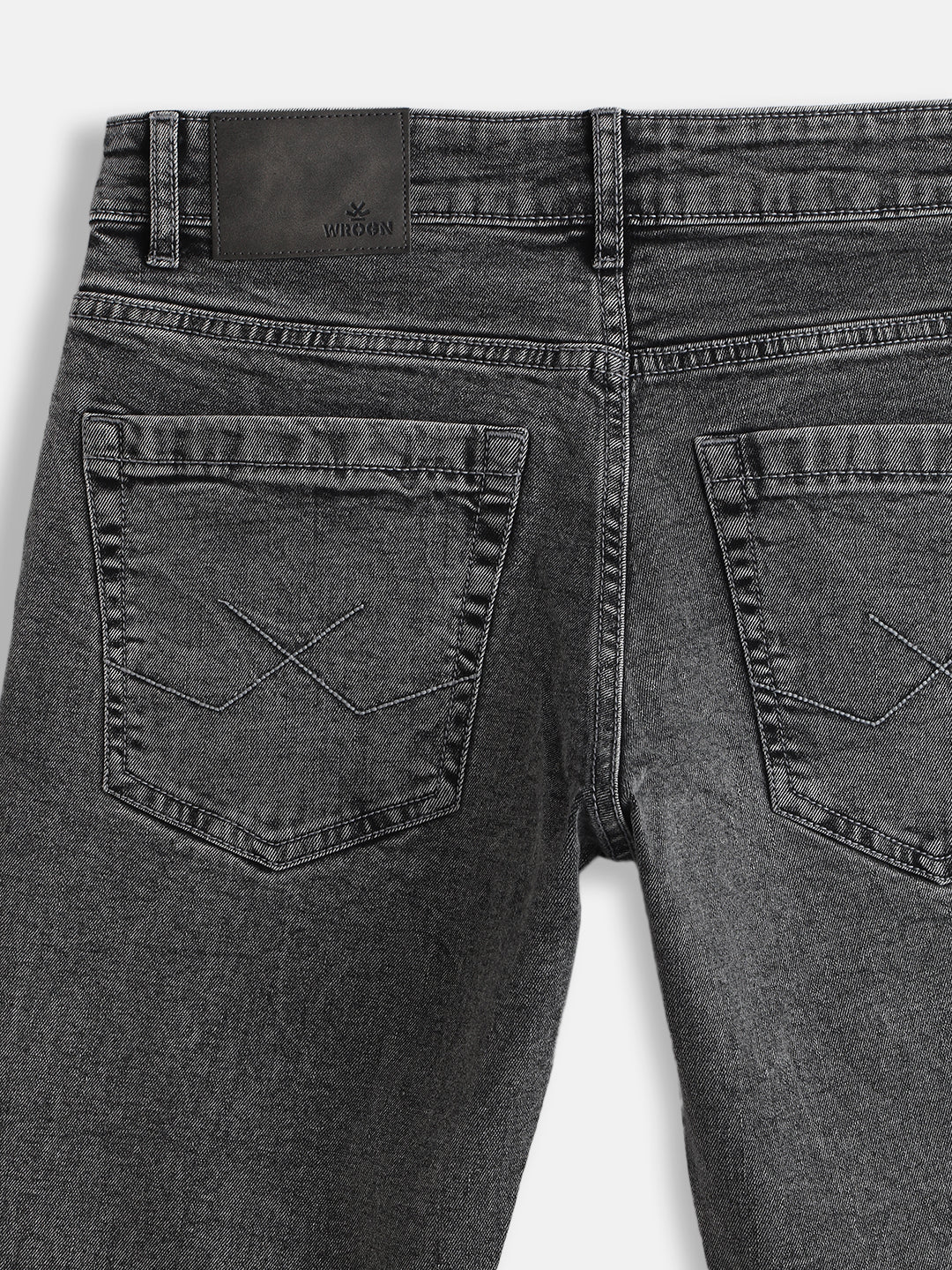 Charcoal Washed Slim Fit Jeans | Grey - Image 4