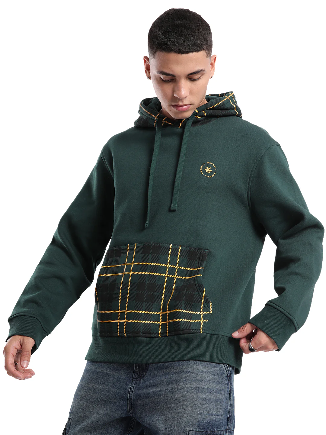 Checked Green Comfort Hoodie - Image 4