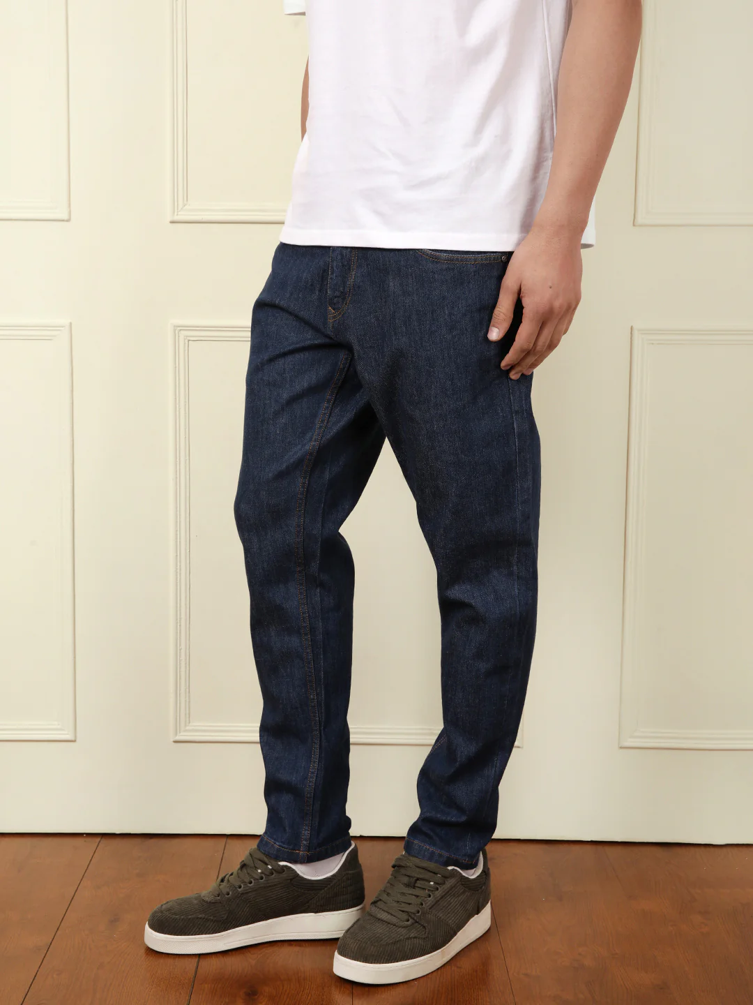 Light Fade Skinny Fit Jeans | Dark Blue - Image 4