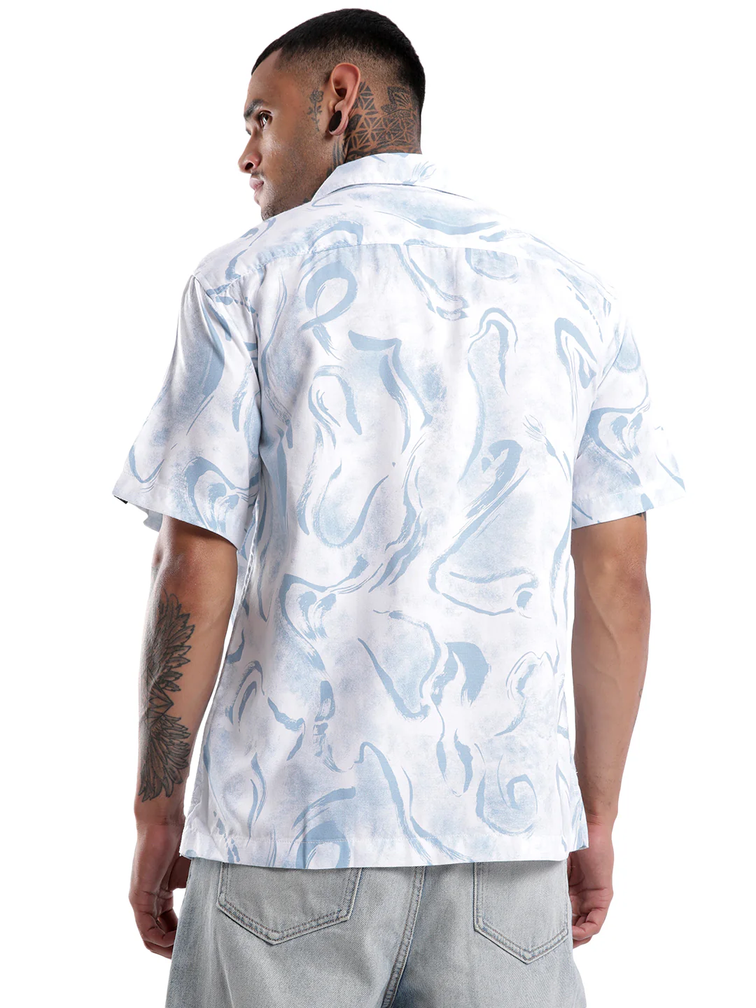 Classic AOP Blue Shirt - Image 3