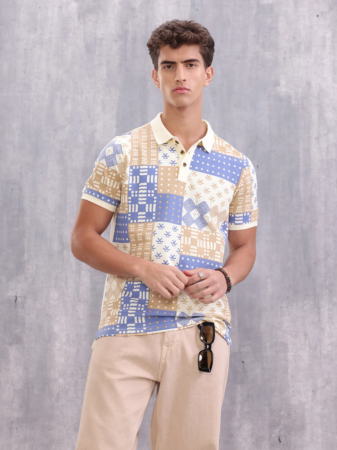 Classic AOP Polo T-Shirt | Yellow - Image 4