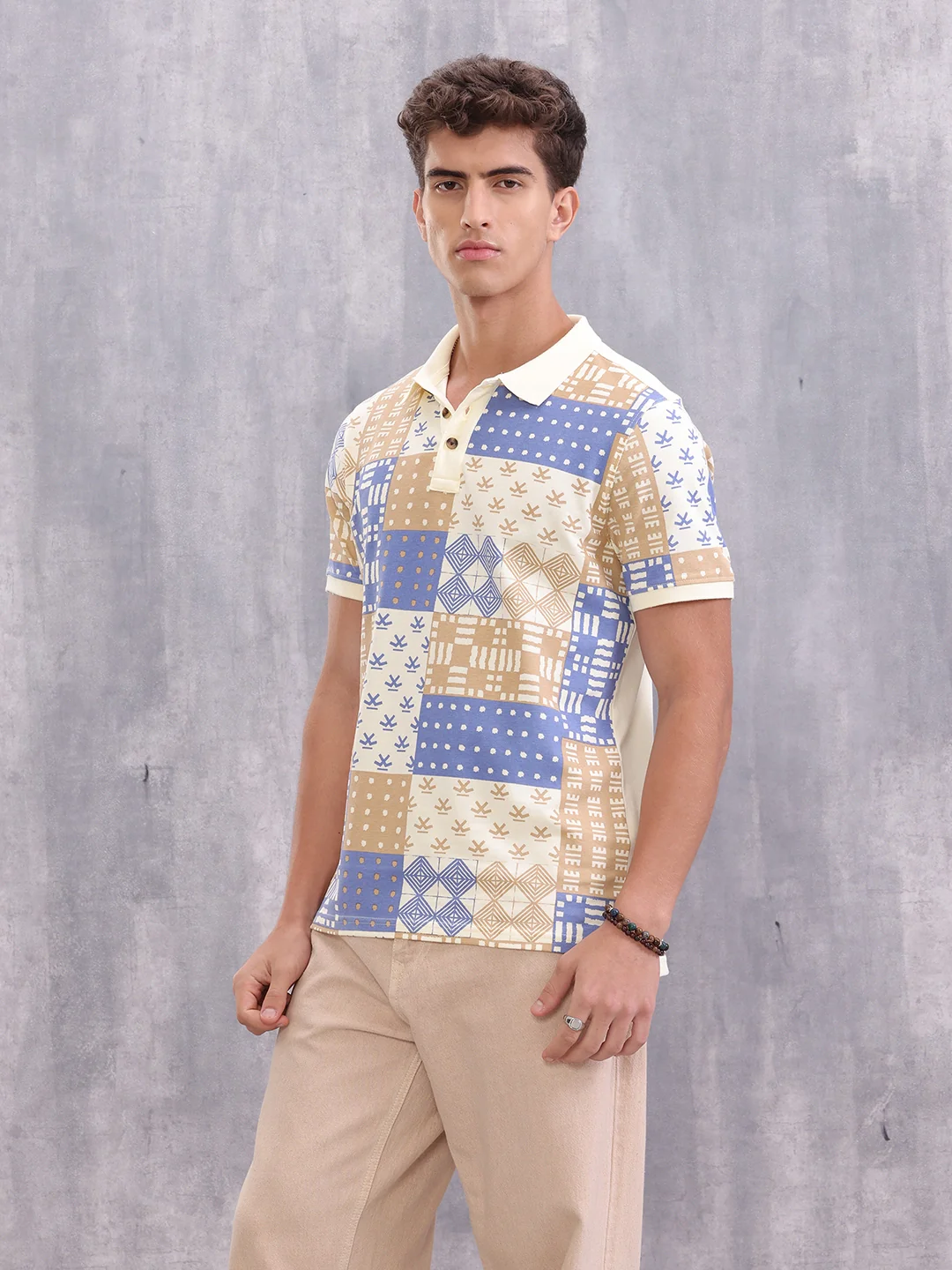 Classic AOP Polo T-Shirt | Yellow - Image 7