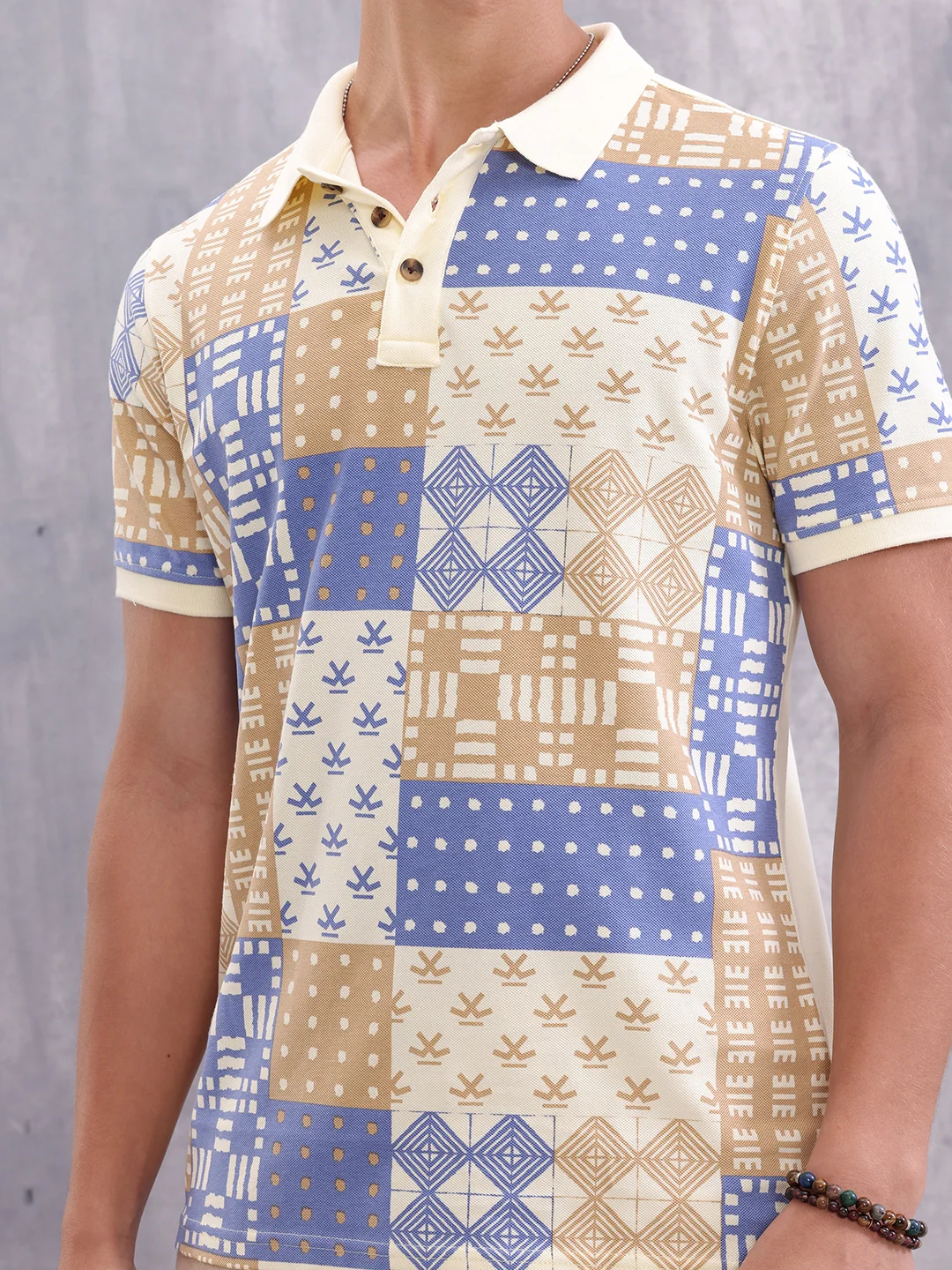 Classic AOP Polo T-Shirt | Yellow - Image 8