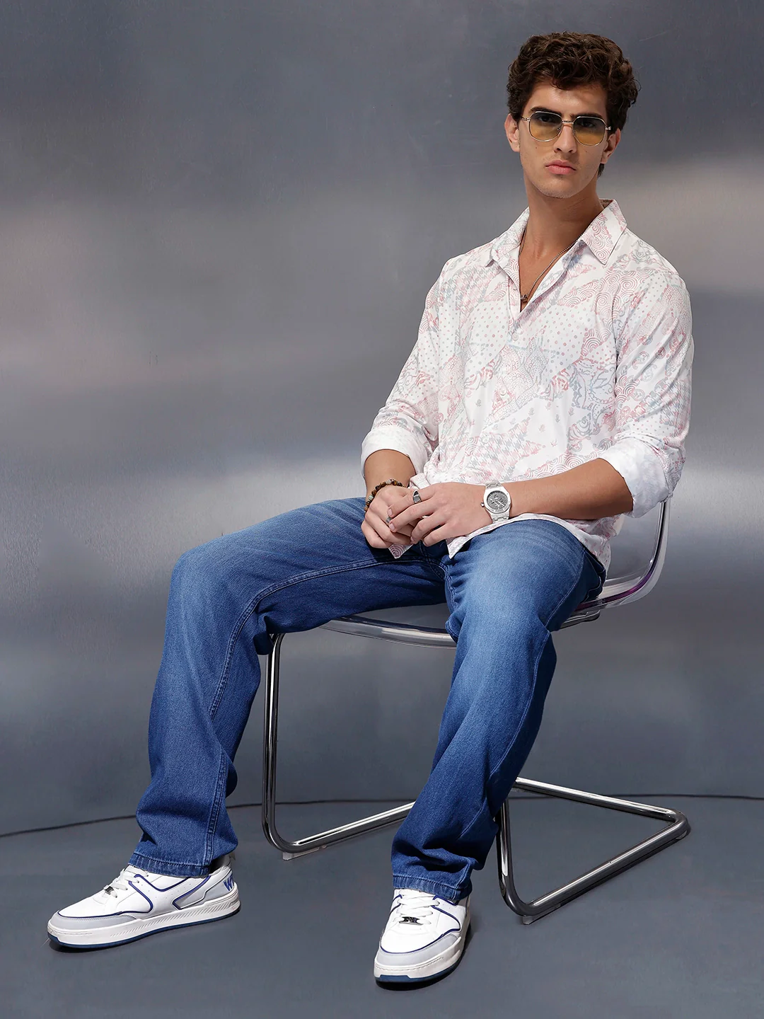 Classic AOP Slim Fit Shirt   |  White - Image 2
