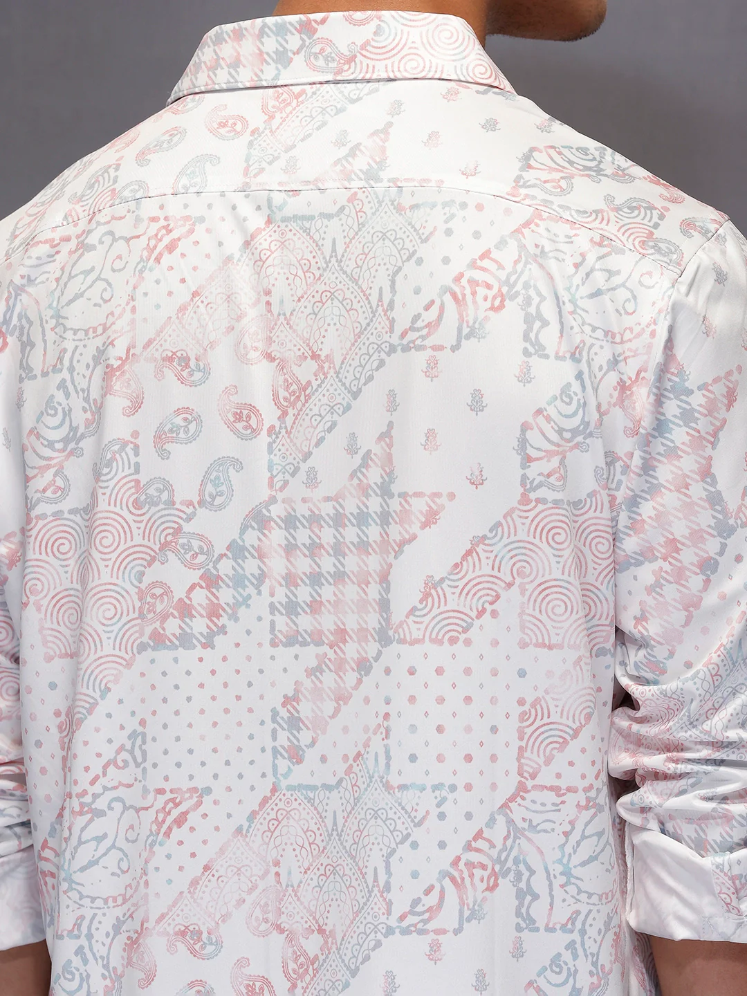 Classic AOP Slim Fit Shirt   |  White - Image 5
