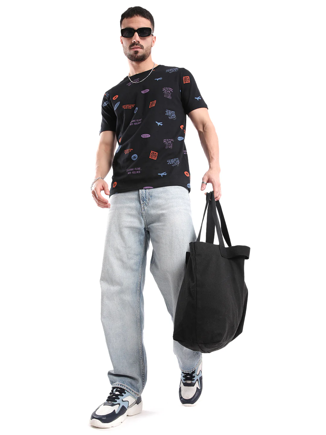 Classic Black AOP T-Shirt - Image 2