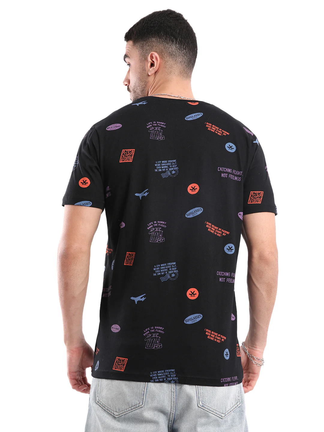 Classic Black AOP T-Shirt - Image 3