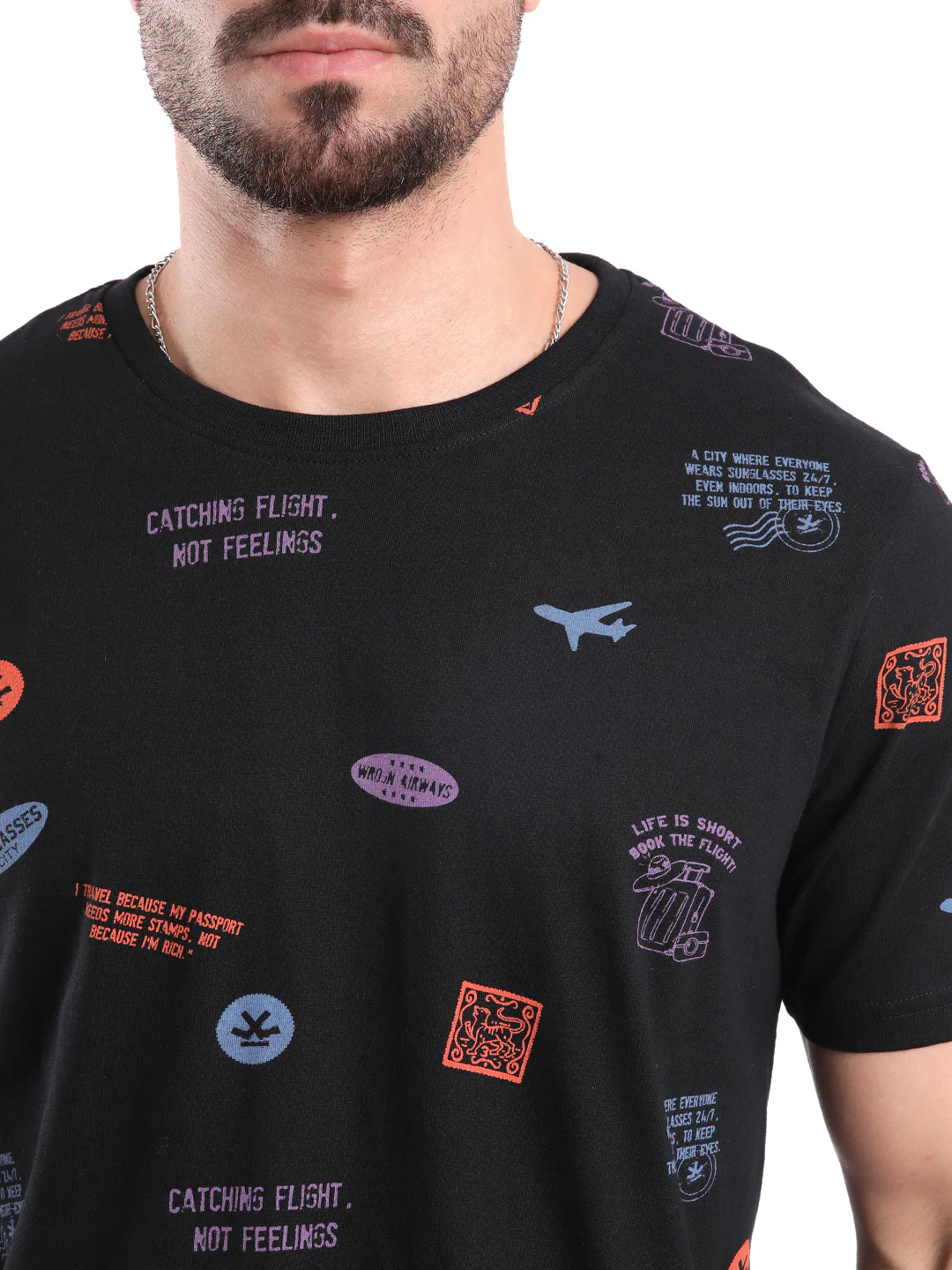 Classic Black AOP T-Shirt - Image 5