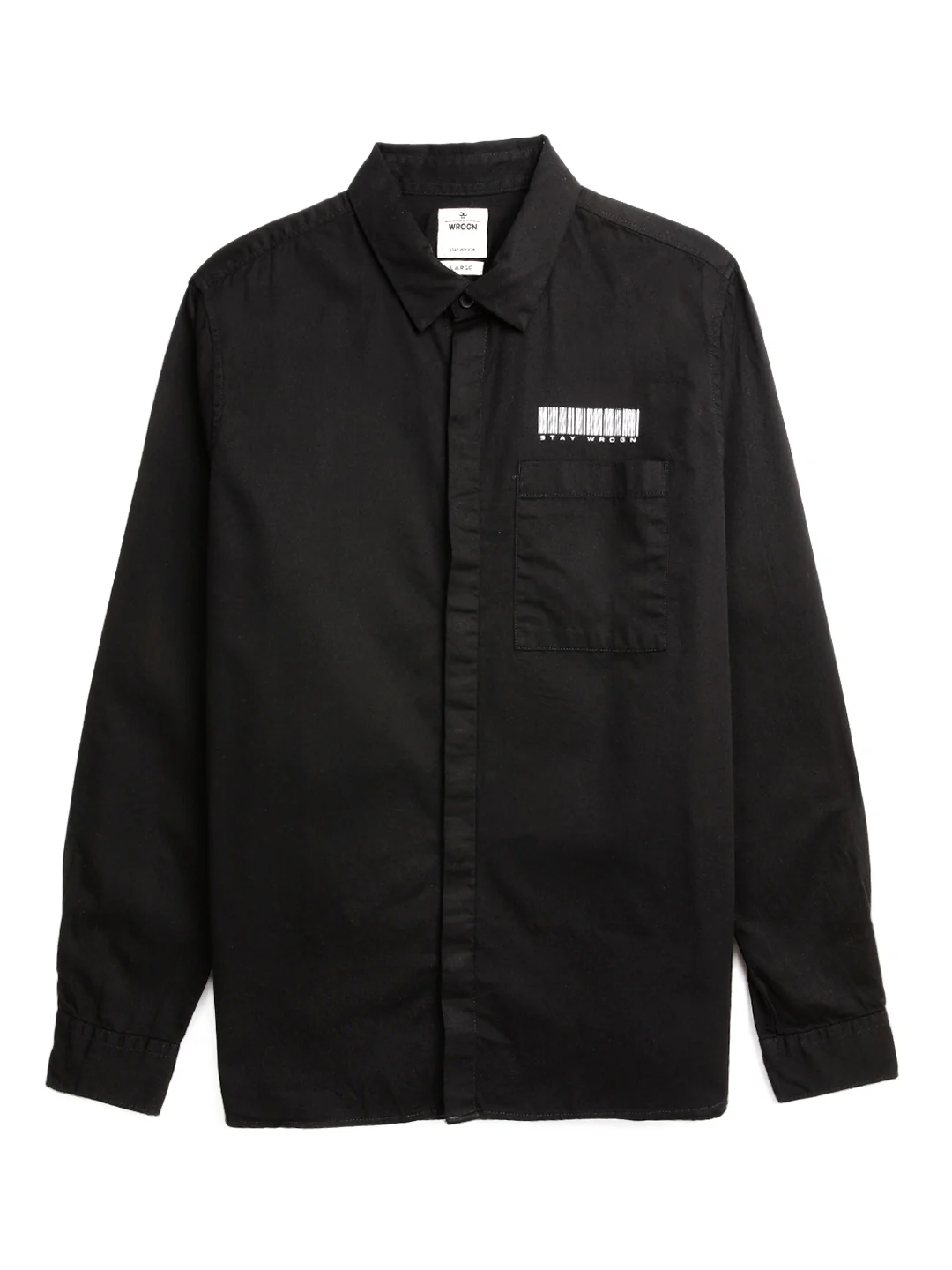 Classic Black Barcode Printed Shirt - Image 6