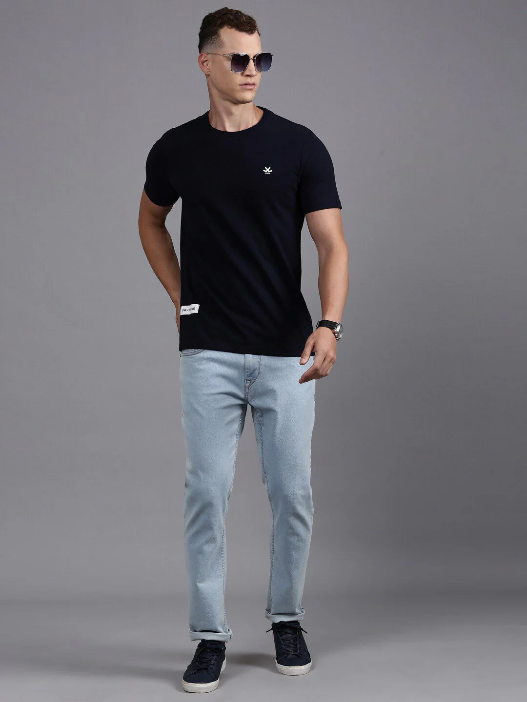 Classic Black Crew Neck T-Shirt - Image 3