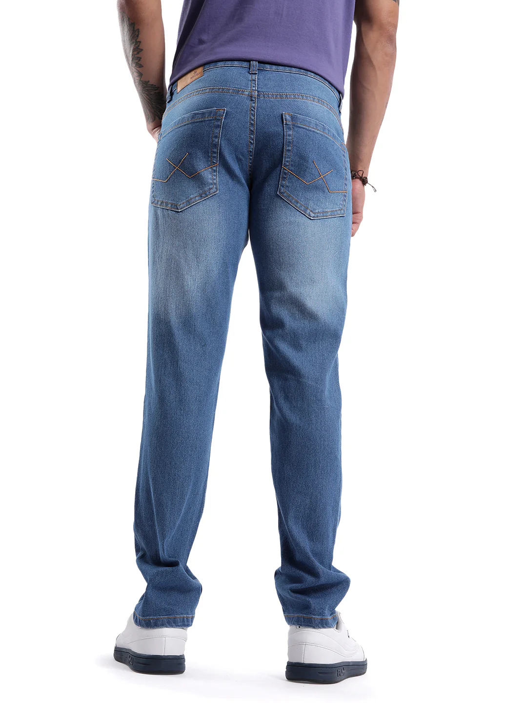 Classic Blue Five Pocket Denim Jeans - Image 3