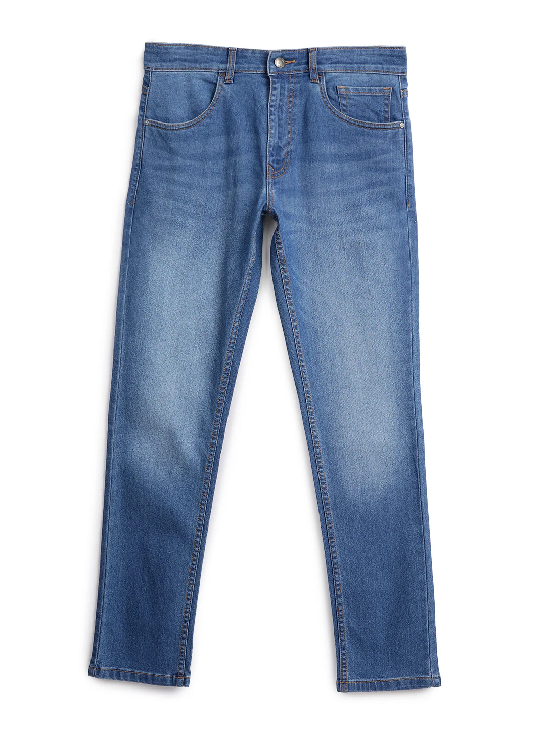Classic Blue Five Pocket Denim Jeans - Image 7