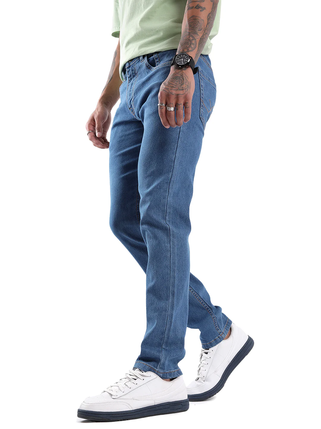 Classic Blue Twilled Jeans - Image 4